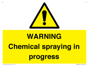 WARNING Chemical spraying in progress